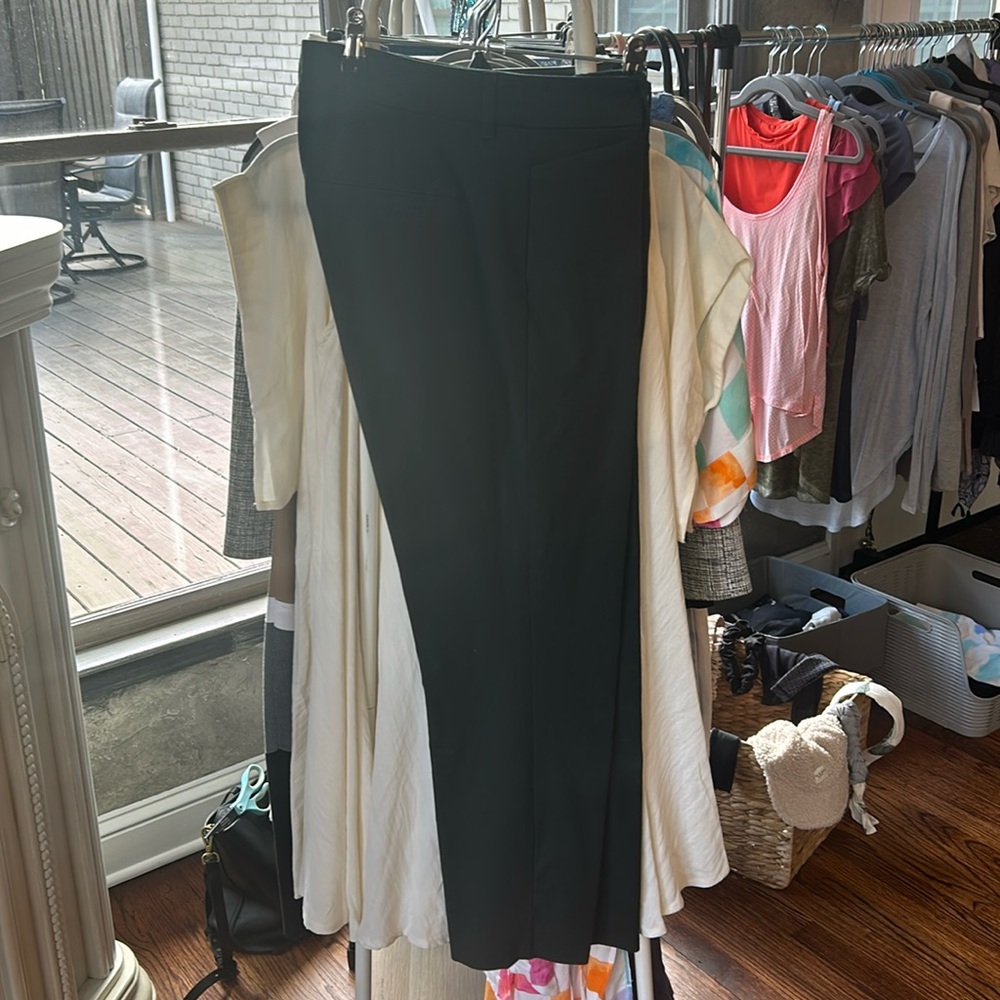 Deep green high risk slim trouser